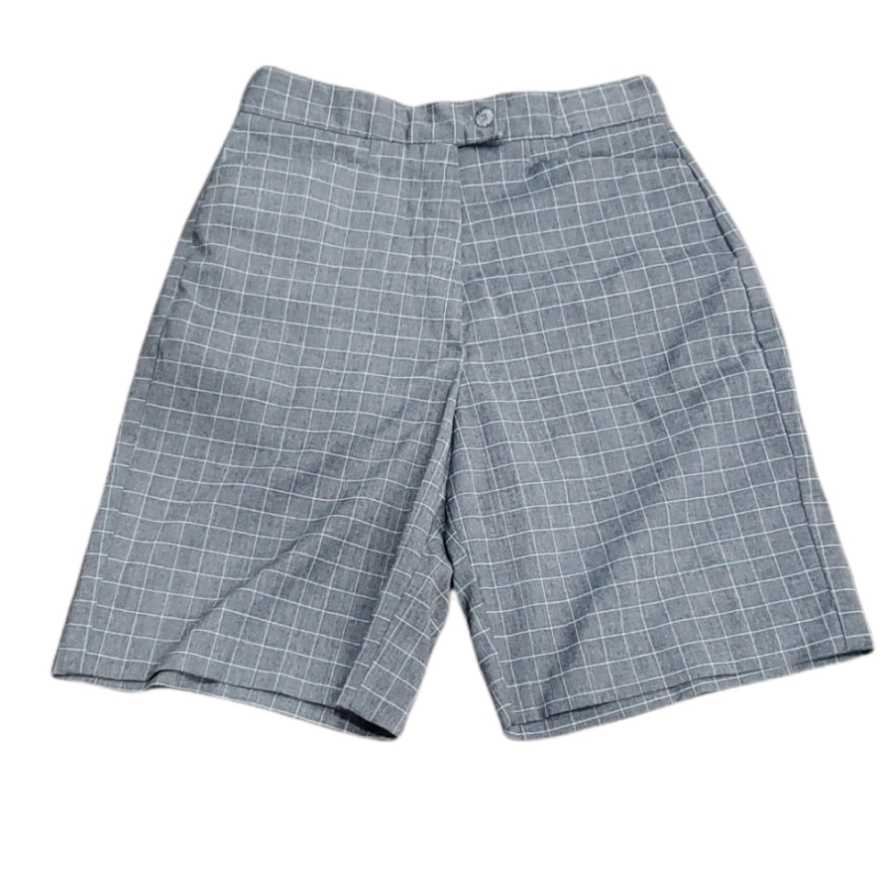 TEHAMA Gray Windowpane Plaid Women's Shorts